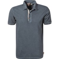 BOB Herren Polo-Shirt blau Baumwoll-Piqué von BOB