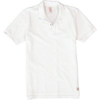 BOB Herren Polo-Shirt weiß Baumwoll-Piqué von BOB