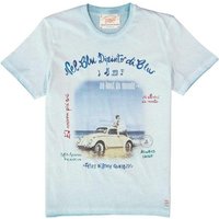 BOB Herren T-Shirt blau Baumwolle von BOB