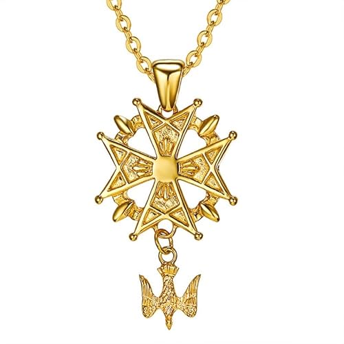 BOBIJOO JEWELRY - Pendentif Collier Homme Croix Huguenote Protestant Acier Doré Plaqué Or + Chaîne BOBIJOO JEWELRY - Pendentif Collier Homme Croix Huguenote Protestant Acier Doré Plaqué Or + Chaîne von BOBIJOO JEWELRY