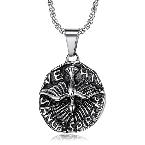 BOBIJOO JEWELRY - Pendentif Collier Médaille du Saint Esprit Colombe Veni Sancte Spiritus Acier + Chaîne BOBIJOO JEWELRY - Pendentif Collier Médaille du Saint Esprit Colombe Veni Sancte Spiritus Acier + Chaîne von BOBIJOO JEWELRY