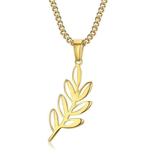 BOBIJOO JEWELRY - Anhänger Halskette Zweig Akazie Tweety Freimaurerei Stahl beschichtet Golden Gold Liebe Gottes Kette von BOBIJOO JEWELRY