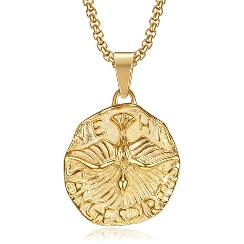 BOBIJOO JEWELRY - Pendentif Collier Médaille Saint Esprit Colombe Veni Sancte Spiritus Acier Plaqué Doré Or Chaîne BOBIJOO JEWELRY - Pendentif Collier Médaille Saint Esprit Colombe Veni Sancte Spiritus Acier Plaqué Doré Or Chaîne von BOBIJOO JEWELRY