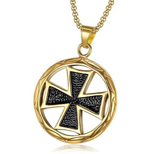 BOBIJOO JEWELRY - Anhänger Medaillon Kreuz Solar Pattée Templer-Ritter-Mittelalterliche Stahl-Gold Vergoldet Plattiert Mit BOBIJOO JEWELRY - Anhänger Medaillon Kreuz Solar Pattée Templer-Ritter-Mittelalterliche Stahl-Gold Vergoldet Plattiert Mit von BOBIJOO JEWELRY
