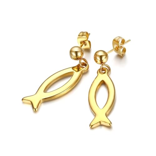 BOBIJOO JEWELRY - Boucles d'Oreilles Symbole Evangélique Ichthus ou Ichthys Poisson Baptême Or Acier Voyageur BOBIJOO JEWELRY - Boucles d'Oreilles Symbole Evangélique Ichthus ou Ichthys Poisson Baptême Or Acier Voyageur von BOBIJOO JEWELRY