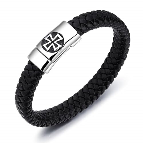 BOBIJOO JEWELRY - Bracelet Homme Cuir Chic Noir Acier Templier Croix Pattée 3 Dimensions Au Choix - Schwarz 20cm BOBIJOO JEWELRY - Bracelet Homme Cuir Chic Noir Acier Templier Croix Pattée 3 Dimensions Au Choix - Schwarz 20cm von BOBIJOO JEWELRY