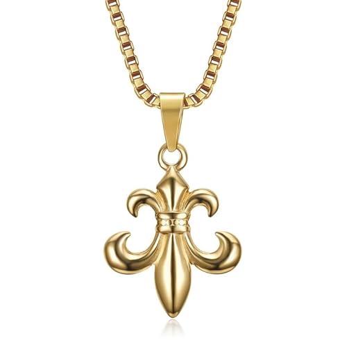 BOBIJOO JEWELRY - Discret Pendentif Doré Fleur de LYS Patriote templier Chevalier Acier Or Chaîne BOBIJOO JEWELRY - Discret Pendentif Doré Fleur de LYS Patriote templier Chevalier Acier Or Chaîne von BOBIJOO JEWELRY