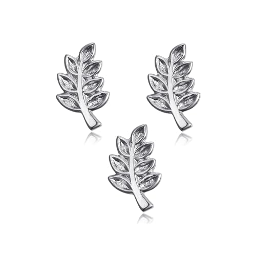 BOBIJOO JEWELRY - Freimaurer-Anstecknadel Akazie 10 mm Metall Silber - Edle und symbolische Bobijoo Freimaurer Accessoires 3 Stück von BOBIJOO JEWELRY