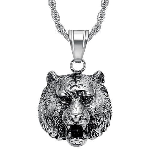 BOBIJOO JEWELRY - Herren Bär Anhänger Edelstahl Bärenkopf Halskette Kette inklusive BOBIJOO JEWELRY - Herren Bär Anhänger Edelstahl Bärenkopf Halskette Kette inklusive von BOBIJOO JEWELRY