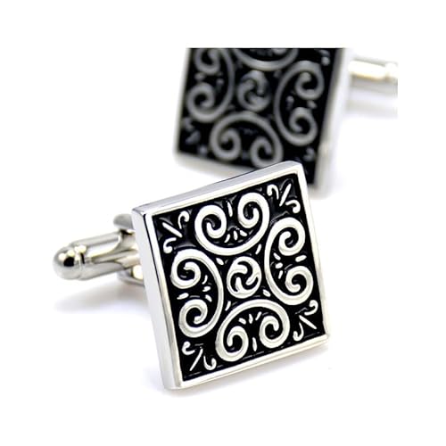 BOBIJOO JEWELRY - Boutons de Manchette Tribal Celte Fleur de Lys Triskel Carré Noir Argenté BOBIJOO JEWELRY - Boutons de Manchette Tribal Celte Fleur de Lys Triskel Carré Noir Argenté von BOBIJOO JEWELRY