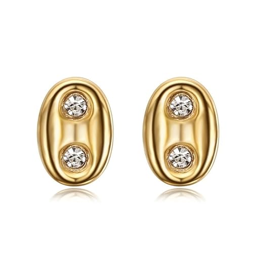BOBIJOO JEWELRY - Ohrringe in Kaffeebohnenform, Zirkonia, 9 mm – Edelstahl vergoldet – Uni – Kreation von Bobijoo BOBIJOO JEWELRY - Ohrringe in Kaffeebohnenform, Zirkonia, 9 mm – Edelstahl vergoldet – Uni – Kreation von Bobijoo von BOBIJOO JEWELRY