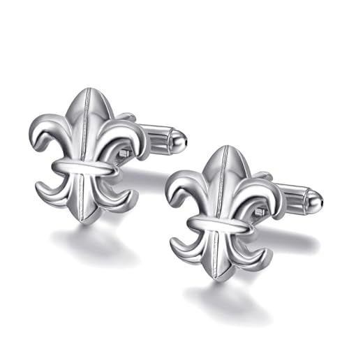 BOBIJOO JEWELRY - Paire de Boutons de Manchette Fleur de Lys France Argenté Lis 19x17mm von BOBIJOO JEWELRY