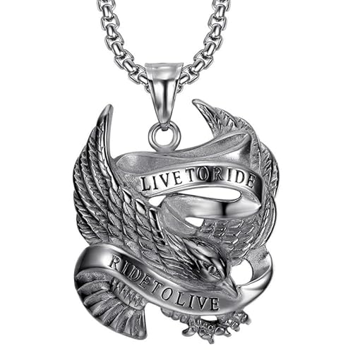 BOBIJOO JEWELRY - Pendentif Collier Aigle Live to Ride Tout Acier INOX 316L Chaine Offerte Biker Triker BOBIJOO JEWELRY - Pendentif Collier Aigle Live to Ride Tout Acier INOX 316L Chaine Offerte Biker Triker von BOBIJOO JEWELRY