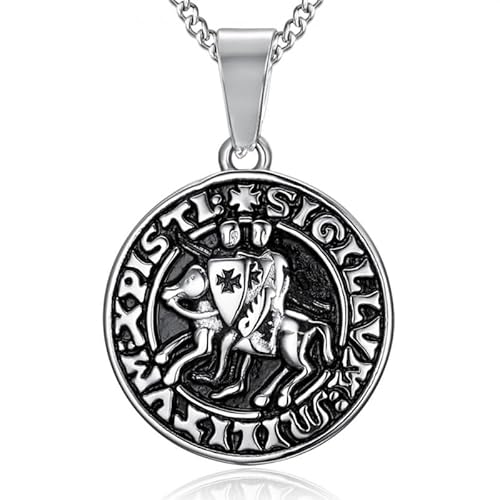 BOBIJOO JEWELRY - Pendentif Collier Blason Sceau Chevalier Templier Acier 316L Argenté Chaîne BOBIJOO JEWELRY - Pendentif Collier Blason Sceau Chevalier Templier Acier 316L Argenté Chaîne von BOBIJOO JEWELRY