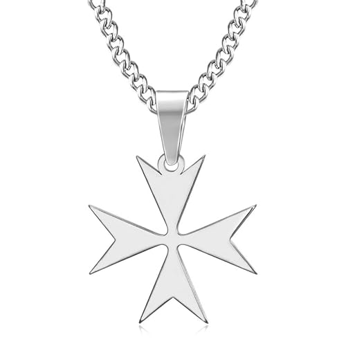 BOBIJOO JEWELRY - Pendentif Collier Croix de Malte ou de Saint Jean Acier Inoxydable 316L Argenté Chaîne Templier BOBIJOO JEWELRY - Pendentif Collier Croix de Malte ou de Saint Jean Acier Inoxydable 316L Argenté Chaîne Templier von BOBIJOO JEWELRY