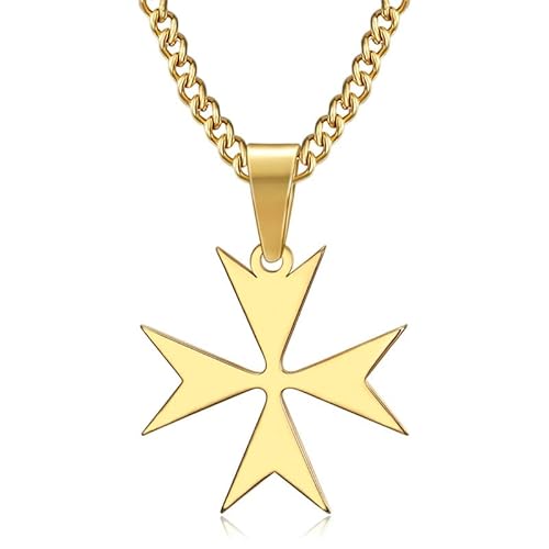 BOBIJOO JEWELRY - Pendentif Collier Croix de Malte ou de Saint Jean Acier Inoxydable 316L Doré Plaqué Chaîne Templier BOBIJOO JEWELRY - Pendentif Collier Croix de Malte ou de Saint Jean Acier Inoxydable 316L Doré Plaqué Chaîne Templier von BOBIJOO JEWELRY