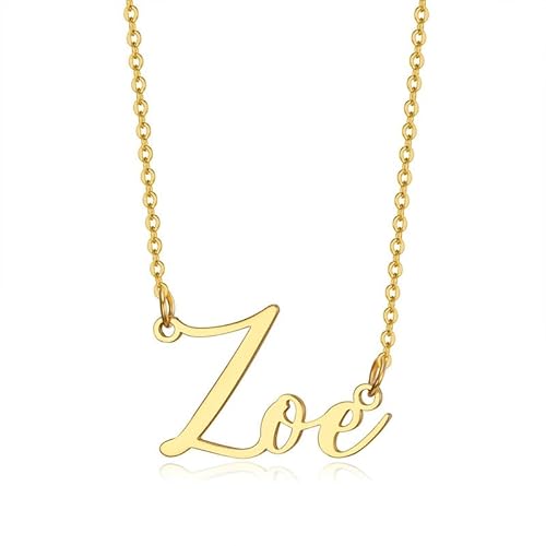 BOBIJOO JEWELRY - Pendentif Collier Prénom Femme Fille Acier Inoxydable Plaqué Doré Or Au choix - Zoe von BOBIJOO JEWELRY