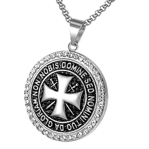 BOBIJOO JEWELRY - Pendentif Collier Templier Acier INOX 316L Argenté Zircon Croix Non Nobis + Chaîne BOBIJOO JEWELRY - Pendentif Collier Templier Acier INOX 316L Argenté Zircon Croix Non Nobis + Chaîne von BOBIJOO JEWELRY