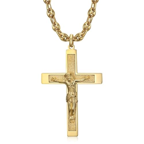 BOBIJOO JEWELRY - Pendentif Croix Christ Homme Acier inoxydable Or Chaîne Grain de café BOBIJOO JEWELRY - Pendentif Croix Christ Homme Acier inoxydable Or Chaîne Grain de café von BOBIJOO JEWELRY