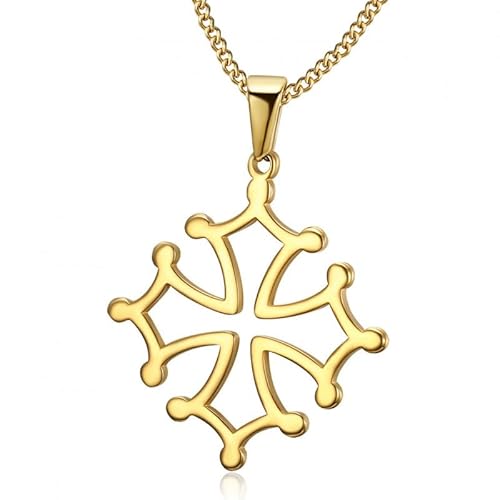 BOBIJOO JEWELRY - Pendentif Croix d'Occitanie Languedoc Occitane Toulouse Collier Or Doré Plaqué Acier 316L Chaîne BOBIJOO JEWELRY - Pendentif Croix d'Occitanie Languedoc Occitane Toulouse Collier Or Doré Plaqué Acier 316L Chaîne von BOBIJOO JEWELRY