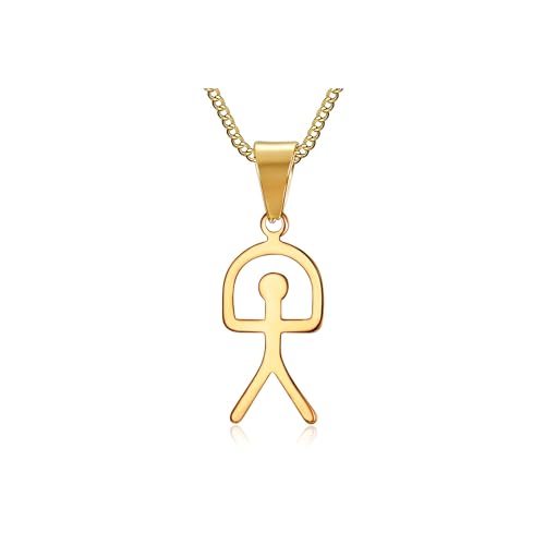 BOBIJOO JEWELRY - Pendentif Indalo Homme Femme Chance Espagnol Gipsy Acier Or Doré Plaqué Chaîne von BOBIJOO JEWELRY