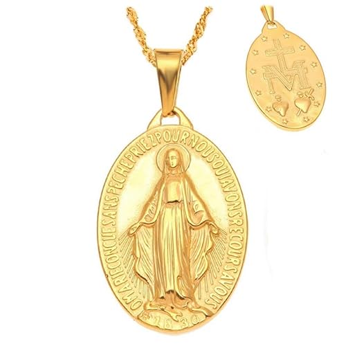 BOBIJOO JEWELRY - Pendentif Médaille Vierge Marie Miraculeuse Acier Doré Or Plaqué Chaîne Singapour BOBIJOO JEWELRY - Pendentif Médaille Vierge Marie Miraculeuse Acier Doré Or Plaqué Chaîne Singapour von BOBIJOO JEWELRY