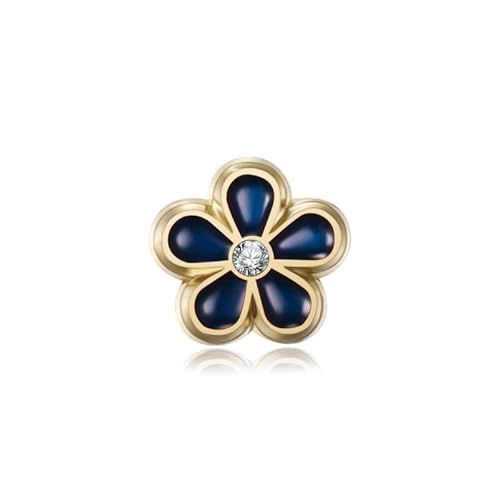 BOBIJOO JEWELRY - Petit pins Franc-Maçon fleur de Myosotis Email Bleu Faux Diamant 8mm Discret von BOBIJOO JEWELRY