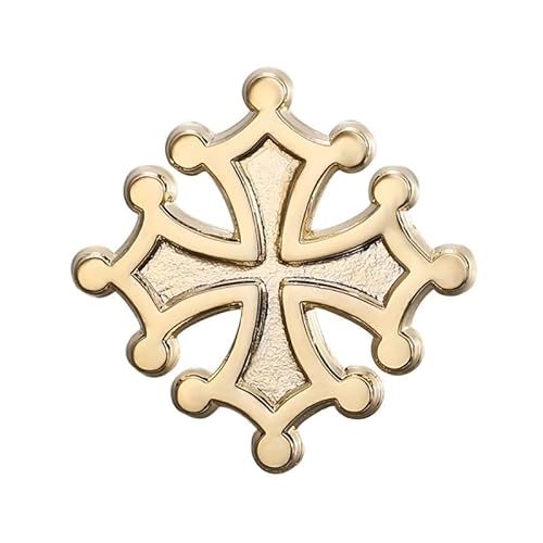 BOBIJOO JEWELRY - Pin's épinglette Broche croix occitane du Languedoc doréà l'or fin 25mm von BOBIJOO JEWELRY