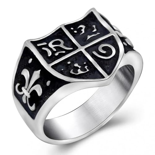 BOBIJOO JEWELRY - Siegelring Ring Geist Jeanne d ' Arc Royalisme Blume Lilie Templer-EIN uraltes Symbol - 21 (11 US), Edelstahl 316 von BOBIJOO JEWELRY