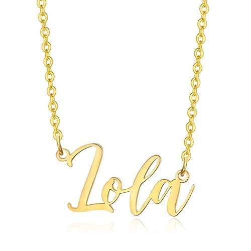 BOBIJOO Jewelry - Anhänger Halskette Vorname Damen Mädchen Edelstahl vergoldet wählbar von BOBIJOO JEWELRY