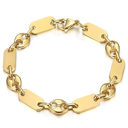 BOBIJOO Jewelry - Baptist Bohnenkette Armband Gold Feingold - Edelstahl - Elegant und raffiniert - erhältlich in 7, 9 oder 11 mm - Länge 21 cm BOBIJOO Jewelry - Baptist Bohnenkette Armband Gold Feingold - Edelstahl - Elegant und raffiniert - erhältlich in 7, 9 oder 11 mm - Länge 21 cm von BOBIJOO JEWELRY