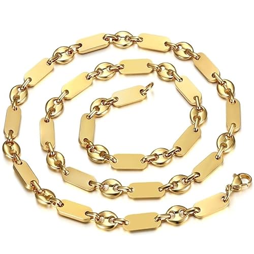 BOBIJOO Jewelry - Baptist Halskette in Gold - Edelstahl - elegant und raffiniert - erhältlich in 7, 9 oder 11 mm - Länge 60 cm von BOBIJOO JEWELRY