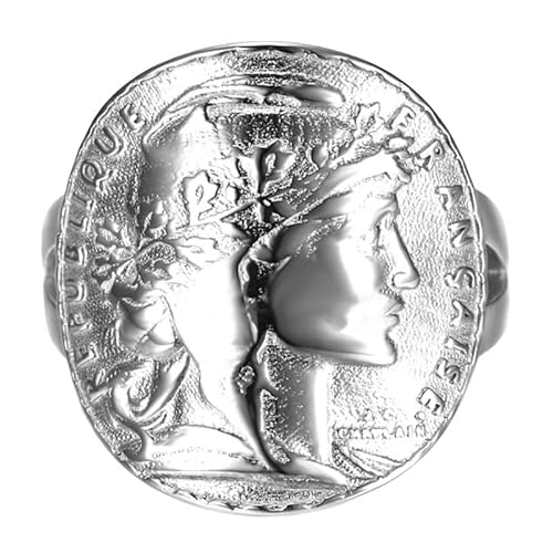 BOBIJOO JEWELRY - Bague Femme Chevalière Cintrée Marianne Pièce 20 Francs Louis Napoléon Acier inoxydable Argent - 16,9 (6 US) BOBIJOO JEWELRY - Bague Femme Chevalière Cintrée Marianne Pièce 20 Francs Louis Napoléon Acier inoxydable Argent - 16,9 (6 US) von BOBIJOO JEWELRY