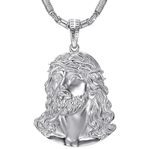 BOBIJOO Jewelry - Herren Anhänger Jesus Christus XXL Silber mit Kette 70 cm - Edelstahl - 240 g - massiver religiöser Schmuck Bobijoo BOBIJOO Jewelry - Herren Anhänger Jesus Christus XXL Silber mit Kette 70 cm - Edelstahl - 240 g - massiver religiöser Schmuck Bobijoo von BOBIJOO JEWELRY