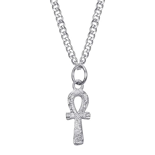 BOBIJOO Jewelry - Kleiner Anhänger Halskette Damen Kinder Kreuz des Lebens Ankh Ägypten Edelstahl Silber Kette, Edelstahl von BOBIJOO JEWELRY