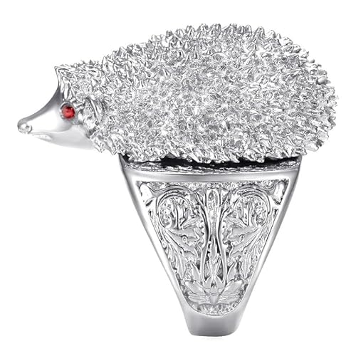 BOBIJOO JEWELRY - Bague Niglo Hérisson Gitan en Acier inoxydable Argenté - Bijou Symbolique Avec Zirconium Rouge - 21 (11 US) BOBIJOO JEWELRY - Bague Niglo Hérisson Gitan en Acier inoxydable Argenté - Bijou Symbolique Avec Zirconium Rouge - 21 (11 US) von BOBIJOO JEWELRY
