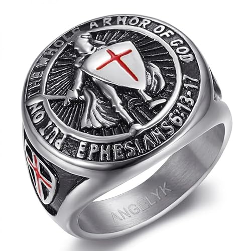 BOBIJOO JEWELRY - Bague Chevalière Croix Templier Chevalier Symbole Protection Dieu Acier Inoxydable Argenté - 23,9 (15 US) BOBIJOO JEWELRY - Bague Chevalière Croix Templier Chevalier Symbole Protection Dieu Acier Inoxydable Argenté - 23,9 (15 US) von BOBIJOO JEWELRY