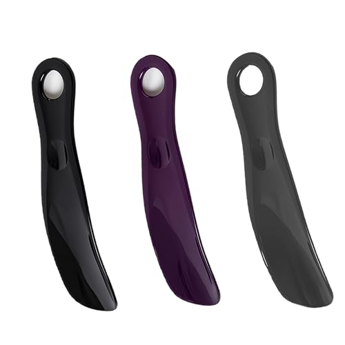 Schuhlöffel aus Kunststoff, für Herren, universal, geeignet für alle Schuhe, Absätze, Stiefel und Turnschuhe, verhindert Falten an der Wirbelsäule/Theke, einfach in Ihre Füße zu schlüpfen, 3 Stück Schuhlöffel aus Kunststoff, für Herren, universal, geeignet für alle Schuhe, Absätze, Stiefel und Turnschuhe, verhindert Falten an der Wirbelsäule/Theke, einfach in Ihre Füße zu schlüpfen, 3 Stück von BOBITALK