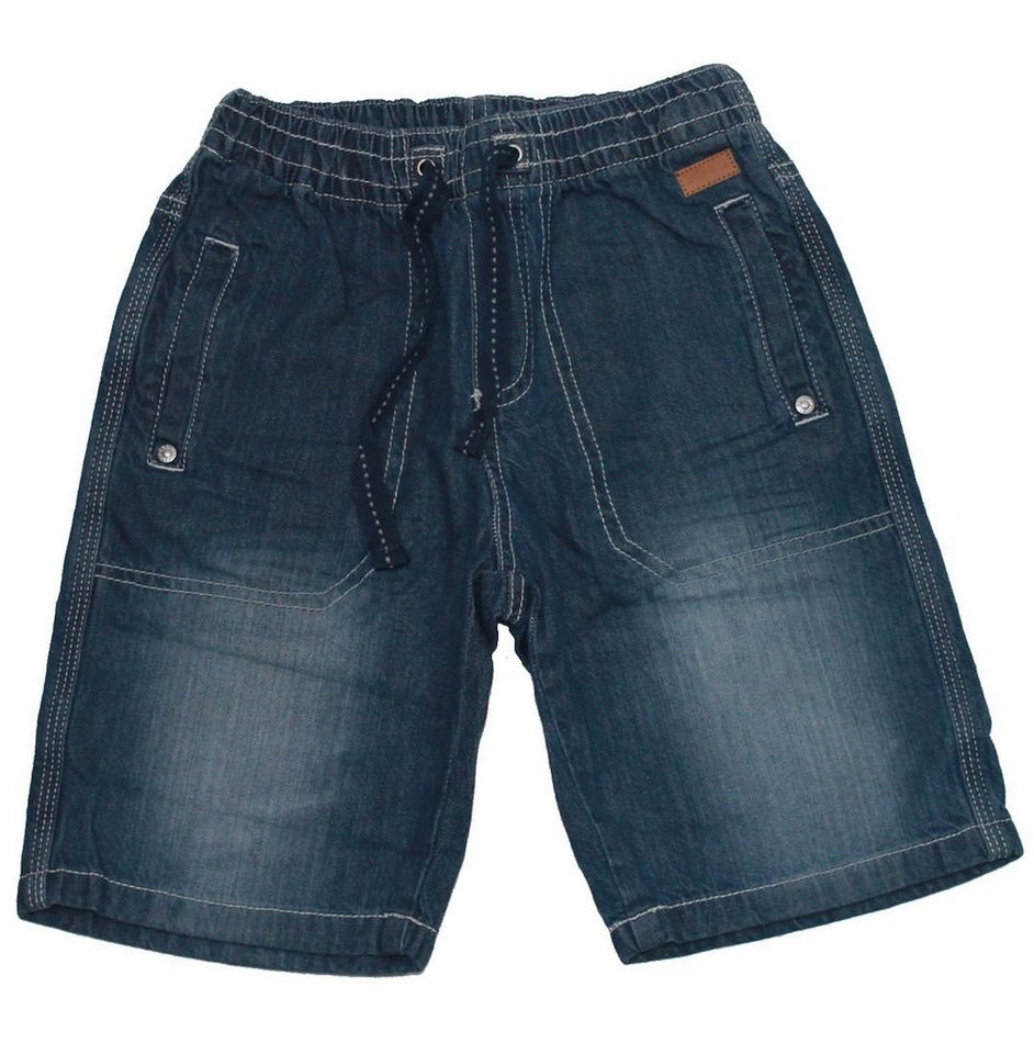 BÒBOLI Jeansbermudas BÒBOLI Bermuda Shorts denim Gummizug dunkelblau (1-tlg) von BÒBOLI