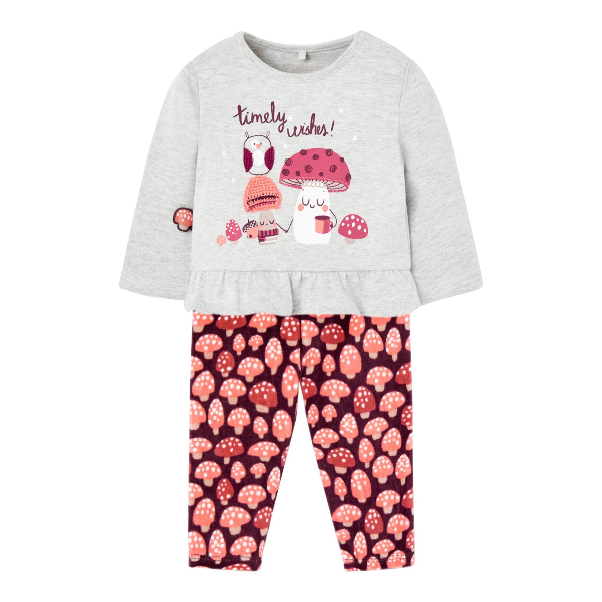 Boboli 2-tlg. Set Shirt langarm und Leggings Pilze von BOBOLI