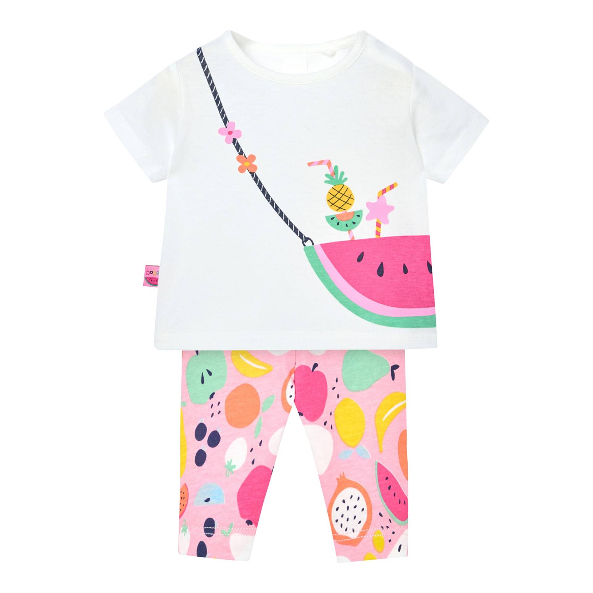 Boboli 2-tlg. Set T-Shirt und Capri-Leggings Früchte von BOBOLI