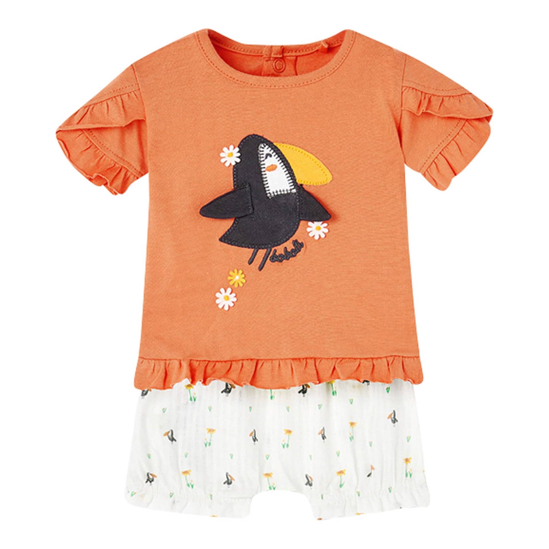 Boboli 2-tlg. Set T-Shirt und Musselin-Shorts Tukan von BOBOLI