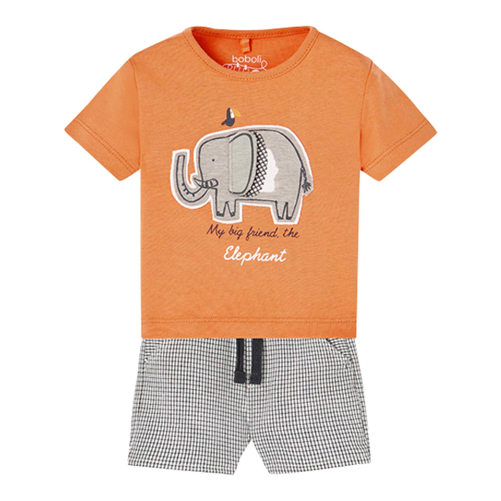 Boboli 2-tlg. Set T-Shirt und Shorts Elefant von BOBOLI