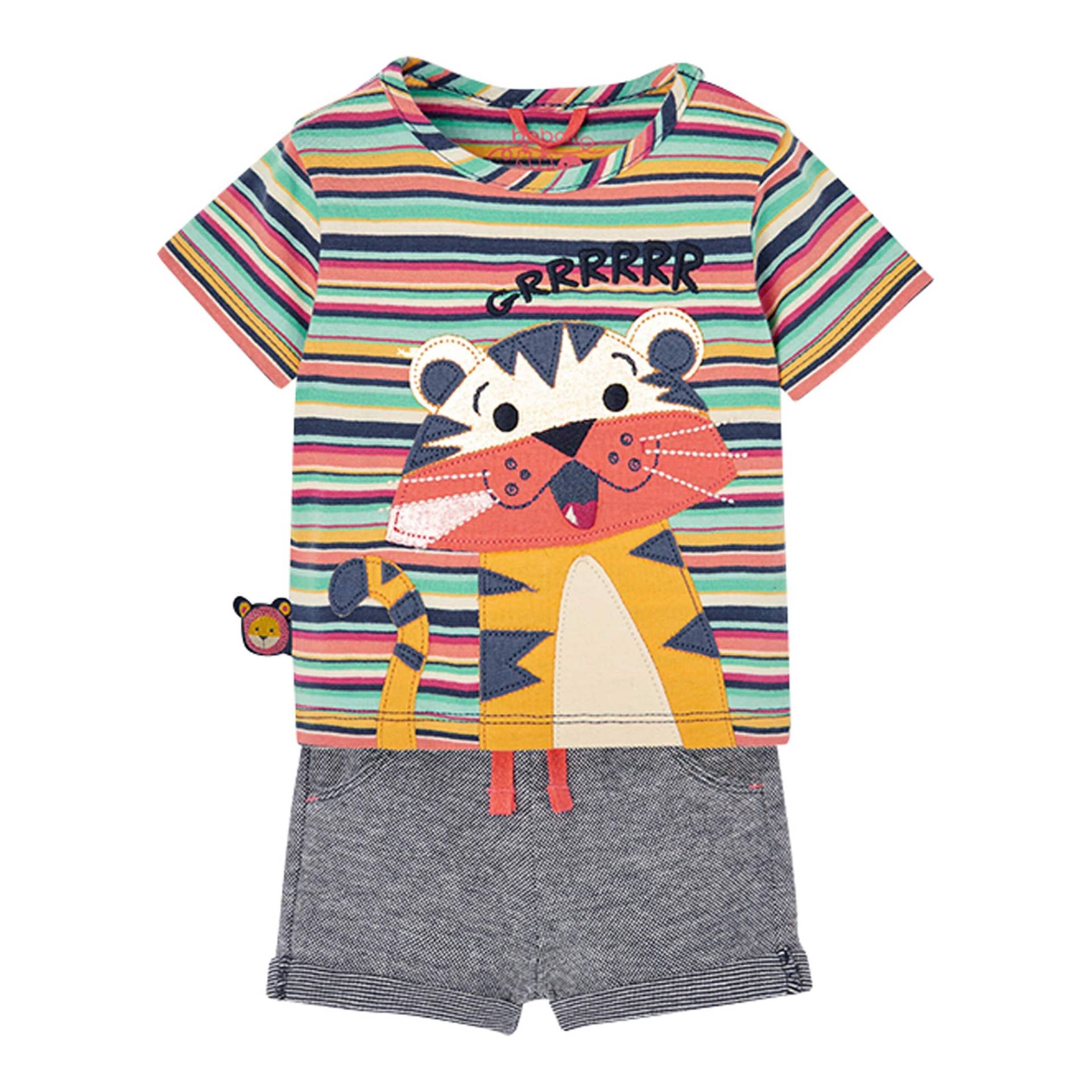 Boboli 2-tlg. Set T-Shirt und Shorts Ringel Tiger von BOBOLI