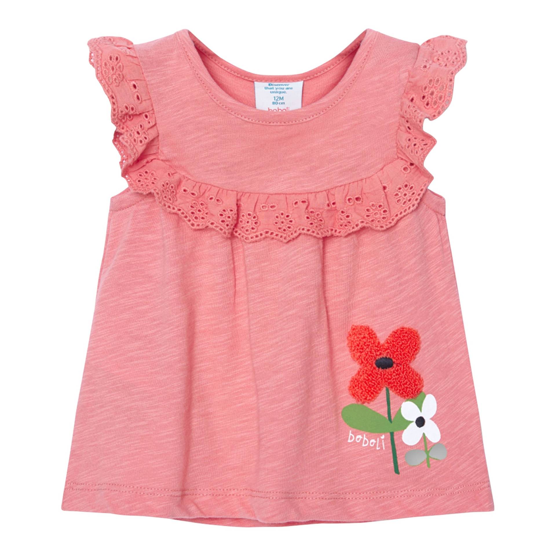 Boboli T-Shirt Flügelarm Blumen Lochstickerei von BOBOLI