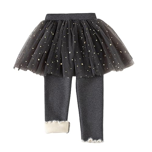 BOBORA Thermo Leggings Mädchen mit Tutu Ruffle Rock Kleinkind Baumwoll Strumpfhosen Herbst Winter Kinder Kleidung 1-9 Jahre von BOBORA