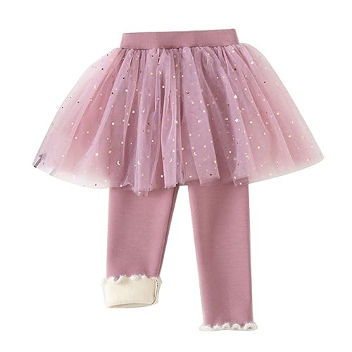 BOBORA Thermo Leggings Mädchen mit Tutu Ruffle Rock Kleinkind Baumwoll Strumpfhosen Herbst Winter Kinder Kleidung 1-9 Jahre von BOBORA