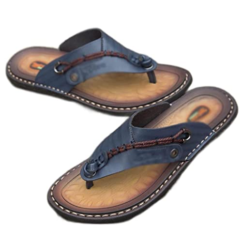 Hausschuhe Sommer Herren Flip-Flops Outdoor Hausschuhe Atmungsaktiv und bequem Herren Flip-Flops Große Größe (Farbe: C, Größe: 42) (B 42 EU) von BOBRING