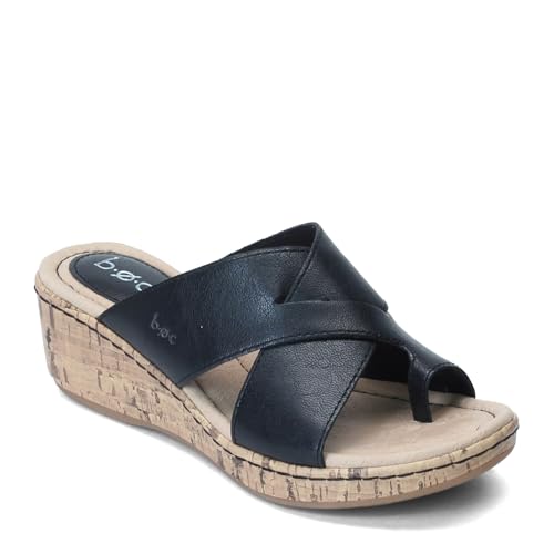 B.O.C. Frauen Flache Sandalen Schwarz Groesse 9 US /40 EU von BOC