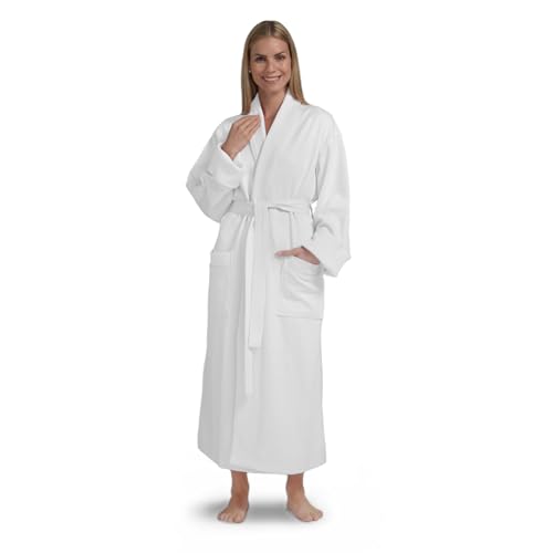 Boca Terry Damen Bademantel – Super weich & plüschig langer Bademantel für Frauen – Diamant Strick Waffel – Medium, Large, XXL, XXXXL - Weiß - Medium / Large Boca Terry Damen Bademantel – Super weich & plüschig langer Bademantel für Frauen – Diamant Strick Waffel – Medium, Large, XXL, XXXXL - Weiß - Medium / Large von BOCA BT TERRY
